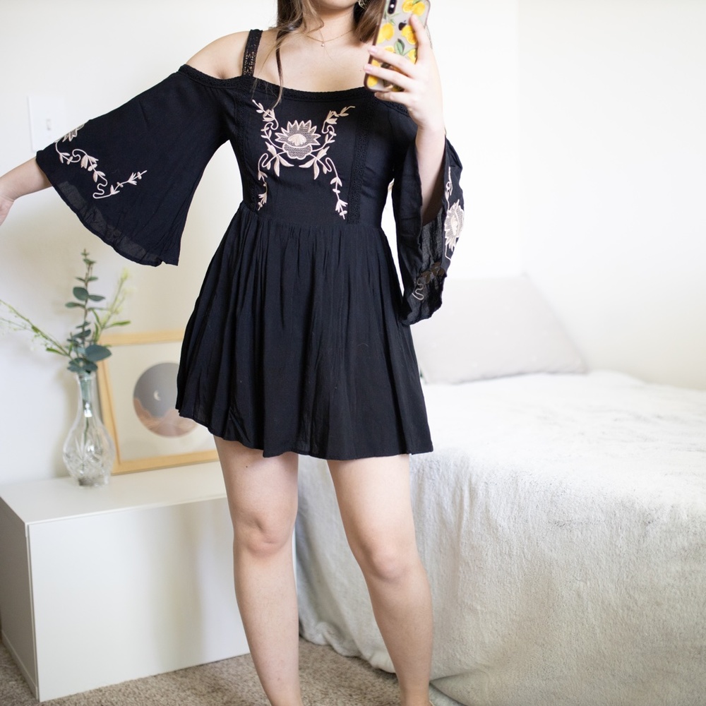 Floral Boho Embroidered Dress